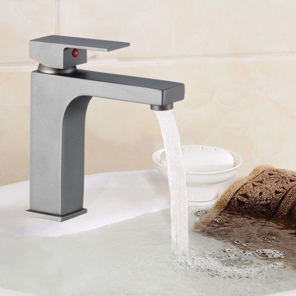 Yasmina baterija za umivaonik – cink, gun grey - Slika 2