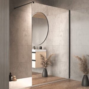 Paravan Calypso Black ogledalo 120×200