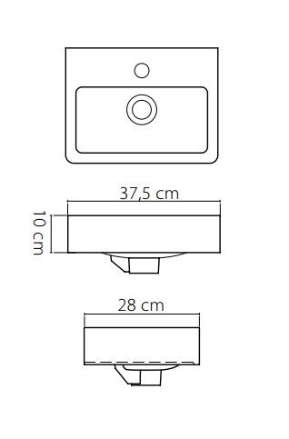 Mini umivaonik 37 cm - Slika 2
