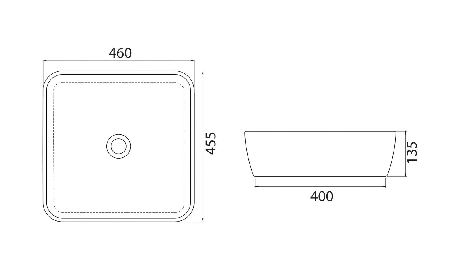 One umivaonik 46 cm - Slika 3