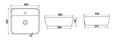 One umivaonik 46×42 cm - Slika 3