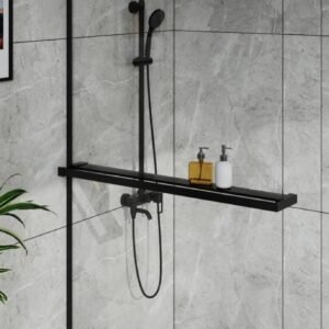 Polica za tuš kabinu Walk-In crna