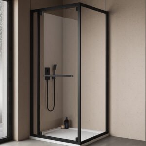 Tuš kabina Stellar uni DW black 90×90