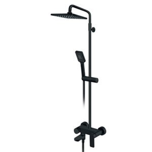 S2 baterija za tuš kadu sa usponskim tušem i izlivom – black