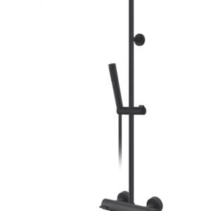 S3 baterija za tuš kadu sa usponskim i ručnim tušem i izlivom Black