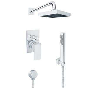 Quadro uzidna baterija za tuš kadu sa uzidnim i ručnim tušem