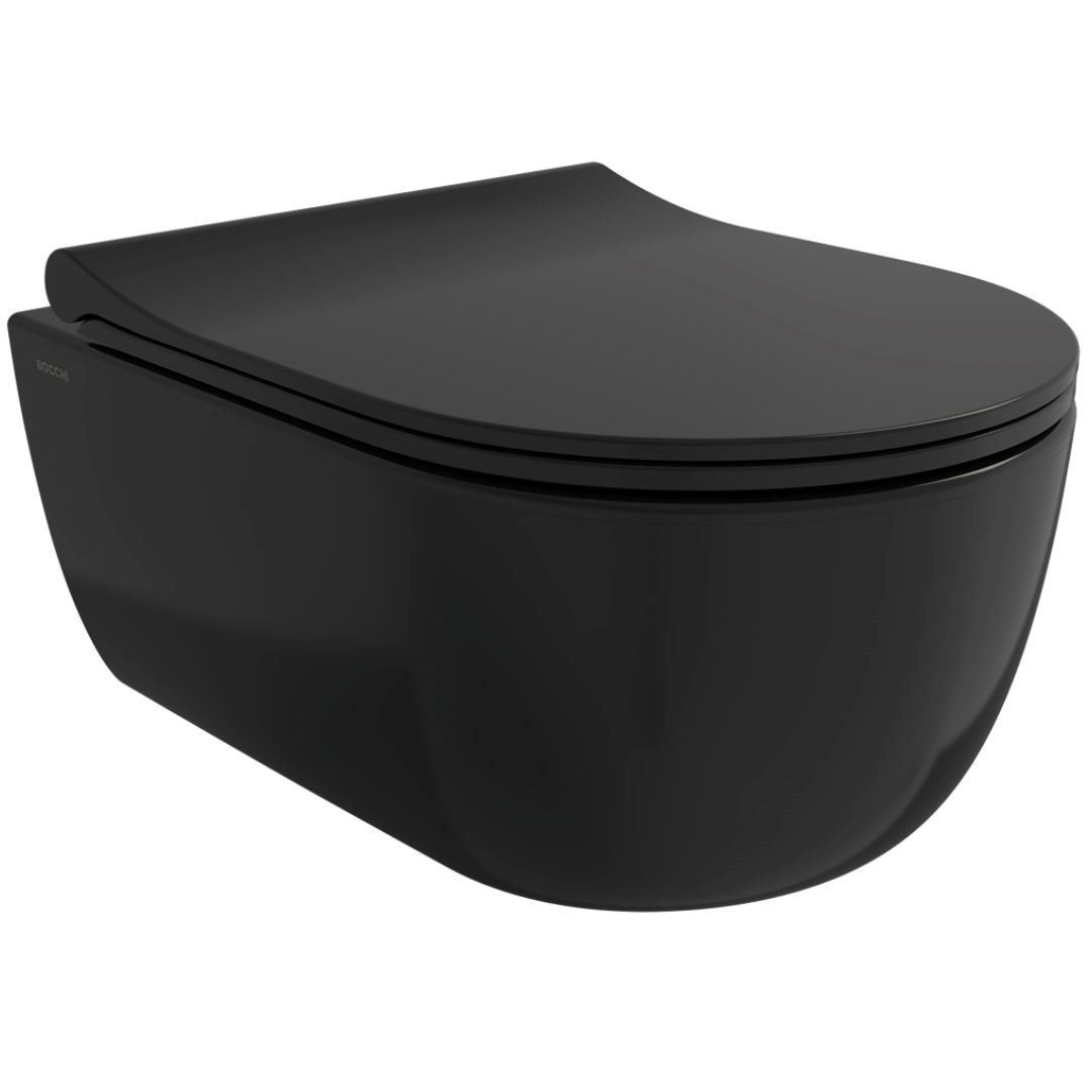 Wc šolja konzolna BOCCHI - TONDO [1417-005-0129][black, glossy]