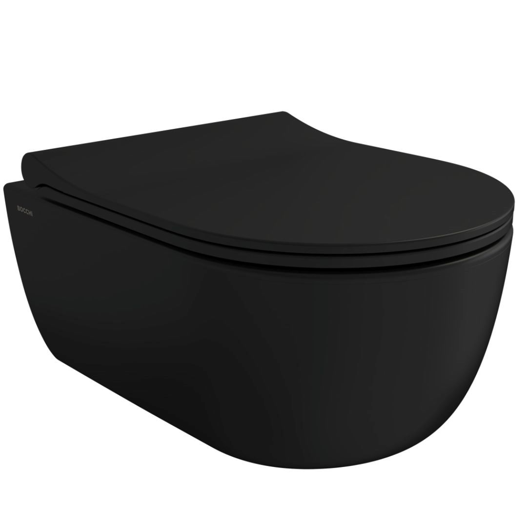 Wc šolja konzolna BOCCHI - TONDO [1417-004-0129][black, matt]