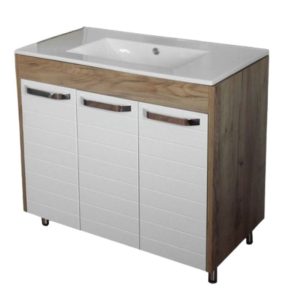 Ormarić stojeći HYDRA - DELTA hrast/white - 81cm + lavabo [13-032]